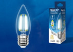 Led-c35-9w/4000k/e27/cl/dim gla01tr лампа светодиодная диммируемая. форма “свеча”, прозрачная. серия air. белый свет (4000K). Картон. ТМ Uniel., 1шт