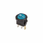 Выключатель клавишный круглый 250V 3А (3с) ON-OFF синий с подсветкой Micro (RWB-106, SC-214) REXANT, 10шт
