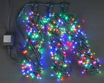 Светодиодная гирлянда 5 Нитей по 20 м, 1000 LED, 24 В, мульти, черный провод, 1шт
