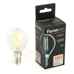 Лампа светодиодная, 1000LM 6W 175-265V E14 6400K G45 прозрачная, LB-1706, 1шт
