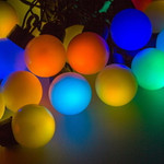 Гирлянда Мультишарики Ø38 мм, 10 м, 40 LED RGB, черный ПВХ, IP65, быстрая смена цвета, 230В соединяются NEON-NIGHT, 1шт