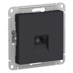 Розетка телефонная 1-м СП AtlasDesign RJ11 механизм карбон SE ATN001081, 1шт