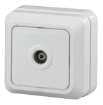 Розетка Intro Quadro 2-301-01 TV одиночная, IP20, ОУ, белый, 1шт