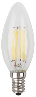 Лампочка светодиодная ЭРА F-LED B35-7W-827-E14 Е14 / Е14 7Вт филамент свеча теплый белый свет, 1шт