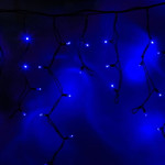 Гирлянда светодиодная Бахрома (Айсикл), 5,6x0,9м, 240 LED СИНИЙ, черный КАУЧУК 2,3мм, IP67, эффект мерцания, 230В NEON-NIGHT (нужен шнур питания 315-000), 1шт