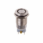 Кнопка антивандальная Ø12 36В(LED) Б/Фикс (4с) OFF-(ON) синяя (A-12-C2) REXANT, 10шт