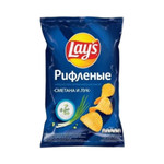 Чипсы Lay’s Max рифленые Сметана и лук, 140г