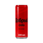 Напиток Добрый Cola без сахара газированный, 330мл