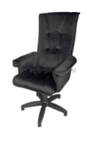 Кресло руководителя черное, ткань КР-1 Люкс