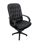 Компьютерное кресло черное КР-9, эко-кожа