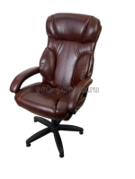 Кресло руководителя КР-19.1 У коричневое черри с высокой спинкой, эко-кожа до 120 kg