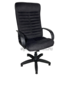 Черное компьютерное кресло  велюр  КР-14, до 120 kg