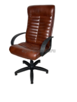 Компьютерное кресло для офиса т. коричневое КР-14, эко-кожа до 120 kg