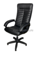 Компьютерное кресло черное с высокой спинкой КР-14У, эко-кожа