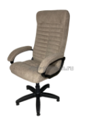 Компьютерное кресло с высокой спинкой св. кофе, ткань КР-14У
