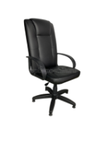 Черное компьютерное кресло КР-15, эко-кожа