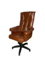 Кресло руководителя коричневое КР-1 Люкс, эко-кожа