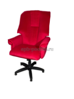 Кресло руководителя красное ткань КР-31