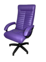 Компьютерное кресло фиолетовое с высокой спинкой КР-14У, эко-кожа