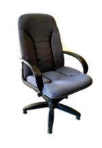 Серое офисное кресло КР-10 ткань