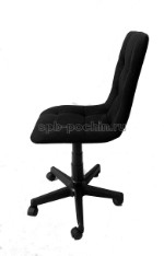 Компактный компьютерный стул Кантри черный велюр