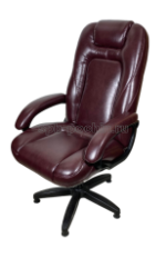 Стильное кресло руководителя люкс бордо КР-20, эко-кожа
