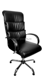 Черное офисное кресло руководителя КР-16а