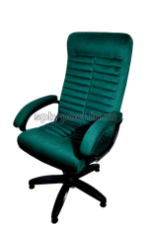 Зеленое компьютерное кресло с высокой спинкой, ткань КР-14У