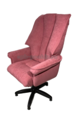 Кресло руководителя розовое ткань КР-31