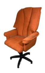 Кресло руководителя оранжевое ткань КР-31