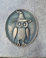 Сова в шляпе панно медальон М12