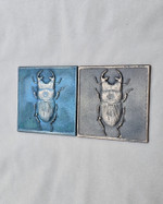 Жуки панно из двух барельефов