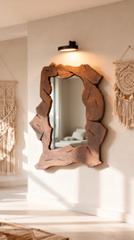 Зеркало в раме старый металл имитация