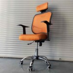 Кресло офисное Y6 оранжевый текстиль