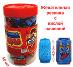 Жев.резинка КандиКлаб с кислой начинкой "Бабл кола"   12гр