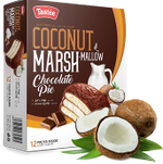 Печенье бисквитное Coconut marshmallow Chocolate Pie со вкусом кокоса, 300гр.