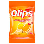 Кармель леденцовая Olips со вкусом лимона и апельсина + витамин С 76гр.