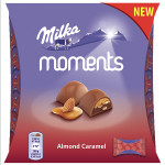 Конфеты шоколадные Milka Moments Алмонд Карамель 96гр