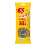 Мармелад Bebeto Rainbow Laces со вкусом клубники, черной смородины, персика и яблока 200гр