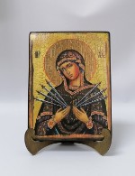 Семистрельная Божья Матерь, арт И011 / 15x20х1,8 см