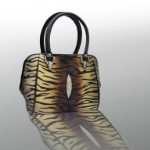 Кожаная сумка леопардовая - из ската