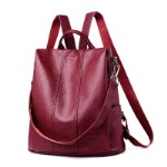 Рюкзак сумка женская: черная, синяя, красная / красный
