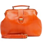 Женская сумка - стиль саквояж, через плечо / оранжевый