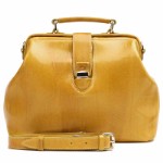 Женская сумка - стиль саквояж, через плечо / желтый