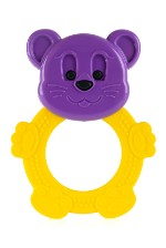 KNOPA Погремушка - прорезыватель “Мышонок” (толстячок)  (желто-фиолетовый) 80000