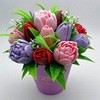 “Разноцветные тюльпаны» сиреневый стакан