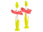 ROXY-KIDS Набор: зубные щетки-массажеры для малышей. Зуб.щетка + массажер + ограничитель (желтый) RTB-001