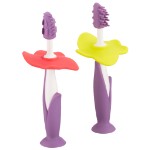 ROXY-KIDS Набор: зубные щетки-массажеры для малышей. Зуб.щетка + массажер + ограничитель (фиолетовый) RTB-004