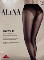 Шелковистые эластичные колготки ALINA 40 Дэн с ажурными трусиками бикини набор 60 шт.