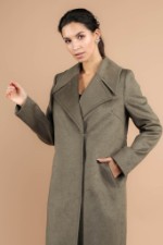 Удлиненное пальто из шерсти с кашемиром